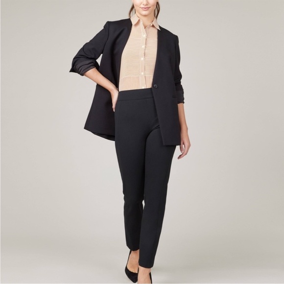 Women’s New Spanx Classic Black Straight Leg In Ponte Pants